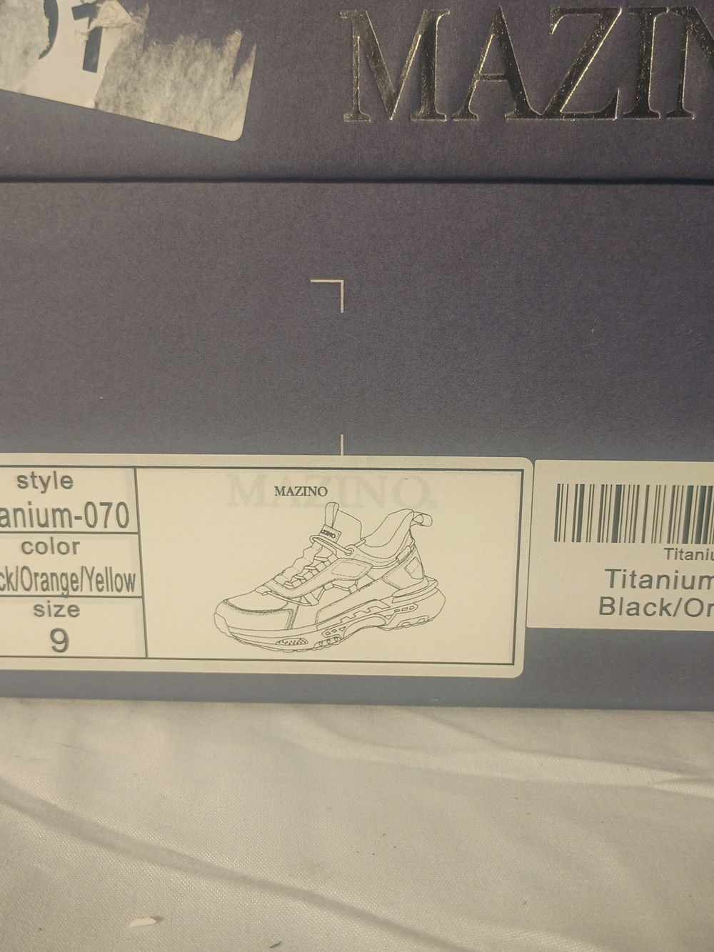 Mazino Titanium Black/Orange/Yellow Men's Sneaker